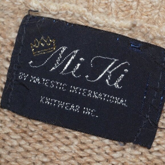 Vintage 80s Fisherman Knit Silk Angora Sweater - Picture 3 of 7